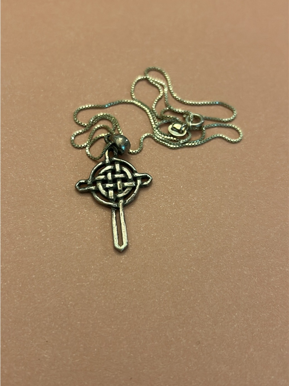 Sterling Silver Celtic Knot Cross Necklace